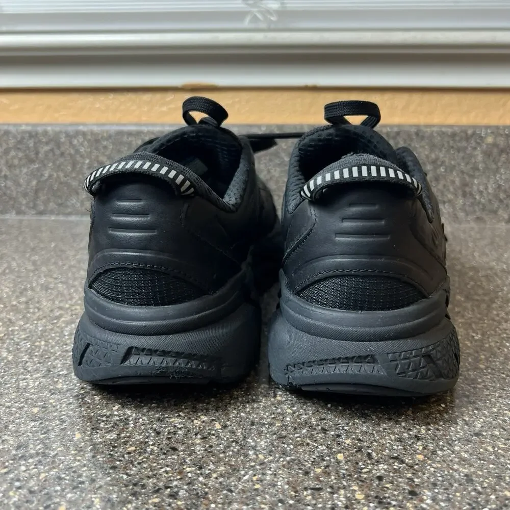 HOKA One One Clifton Trainer Running Shoes Black Womens 8.5 Lace Up Low Mens 7.5